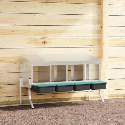 vidaXL nichoir à poules Acier