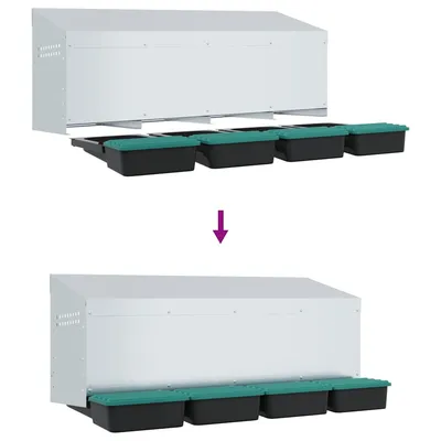 vidaXL nichoir à poules Acier