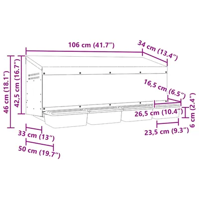 vidaXL nichoir à poules Acier