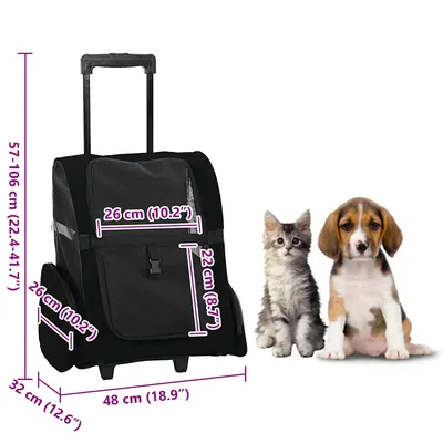 vidaXL chariot pour animaux de compagnie Tissu