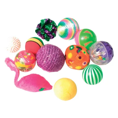 Un lot de 12 balles pour chats