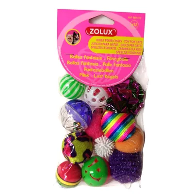 Un lot de 12 balles pour chats