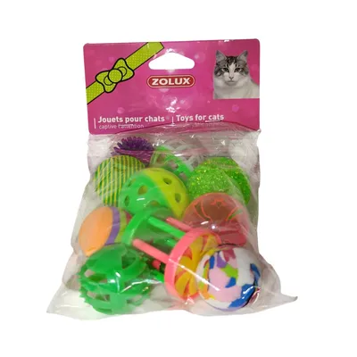 zolux - Jouets 4 cm lot de 10 pour chats