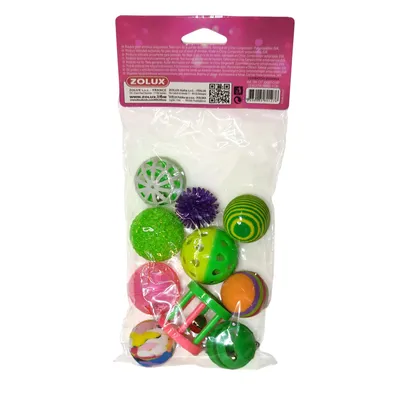 zolux - Jouets 4 cm lot de 10 pour chats zolux - Jouets 4 cm lot de 10 pour chats