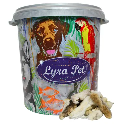 Lyra Pet® pattes de lapin avec fourrure