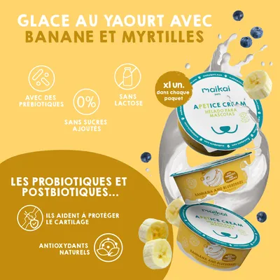 MAIKAI Lot 4 Pots Glace pour Chien et Chat - Prêt à Consommer