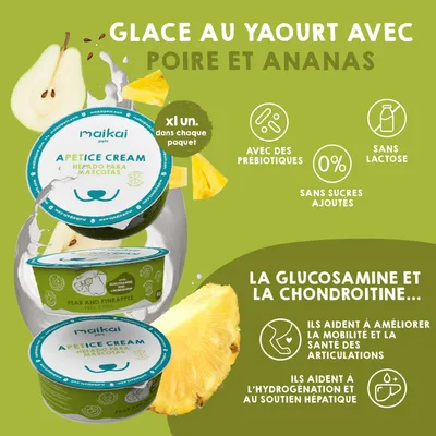 MAIKAI Lot 4 Pots Glace pour Chien et Chat - Prêt à Consommer