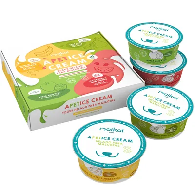 MAIKAI Lot 4 Pots Glace pour Chien et Chat - Prêt à Consommer