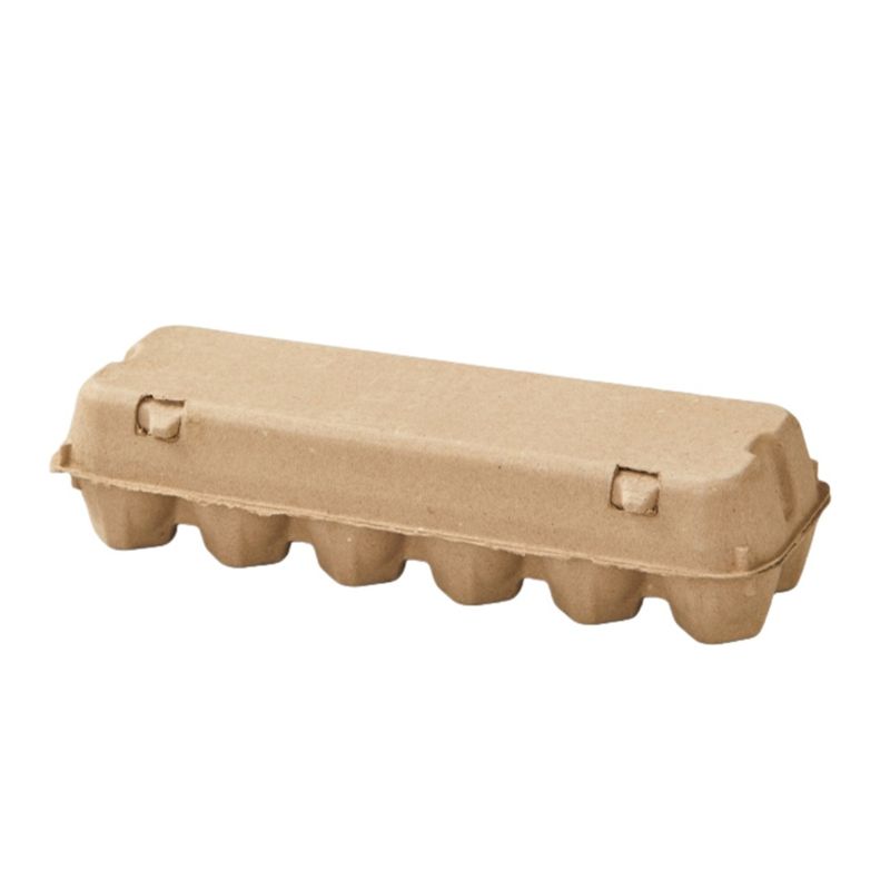 IntiMeg Lot de 10 Porte-œufs en carton pour 12 œufs gris