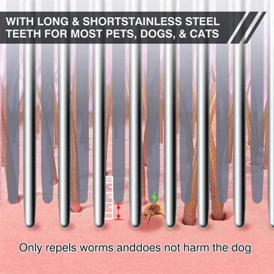 IntiMeg Électronique Peigne antiparasitaire pour chien et chat