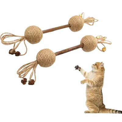 IntiMeg Jouets en sisal, barres de tatarin et balles de sisal