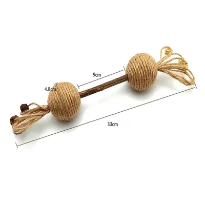 IntiMeg Jouets en sisal : bâtonnets de chèvrefeuille et balles de sisal