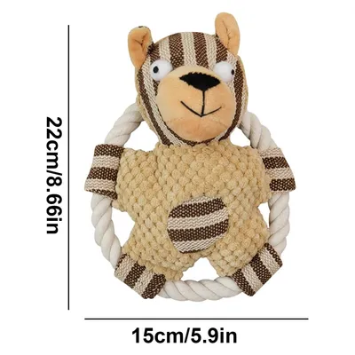 IntiMeg Jouet à corde couineur pour chien