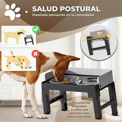 IntiMeg Porte-gamelles pour chien réglable