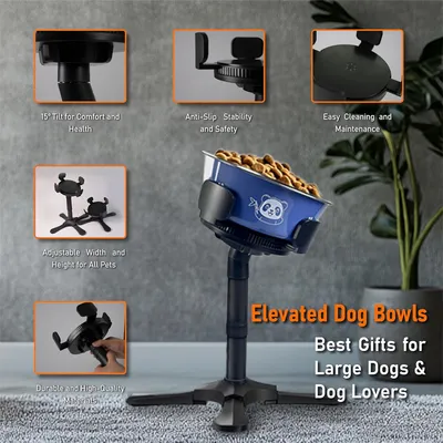 IntiMeg Porte-gamelles réglable pour chiens