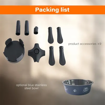 IntiMeg Porte-gamelles réglable pour chiens