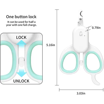 UAMLY Coupe-griffes pour animaux de compagnie avec lumière LED et UV