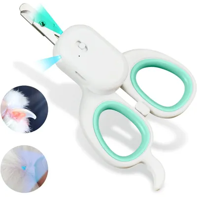 UAMLY Coupe-griffes pour animaux de compagnie avec lumière LED et UV