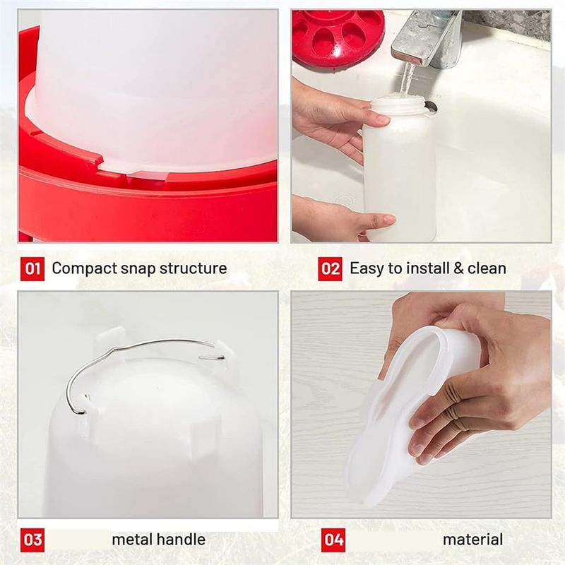 IntiMeg Kit mangeoire et abreuvoir pour poussins