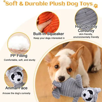 IntiMeg Jouet en peluche couineur pour chien