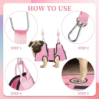 UAMLY Hamac de toilettage pour chien, avec sangle de sécurité