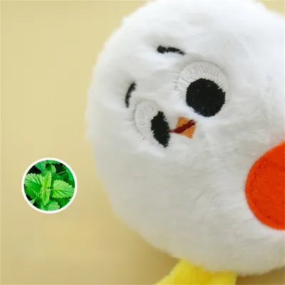 IntiMeg Jouet sonore pour chat, poupée de poulet avec menthe