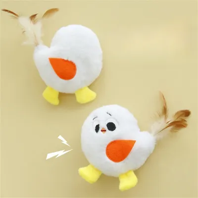 IntiMeg Juguete de gato que chirría, muñeco de pollo con menta