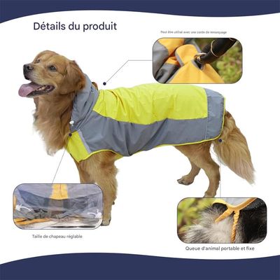 IntiMeg Impermeable para perros con capucha