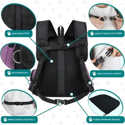 IntiMeg Sac à dos de transport pour chien