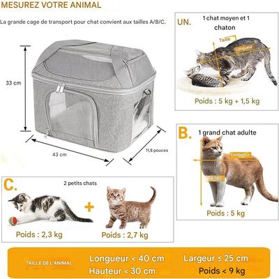 IntiMeg Sac à dos de transport pour chats