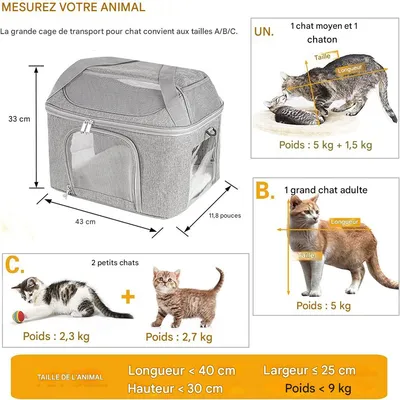 IntiMeg Sac à dos de transport pour chats