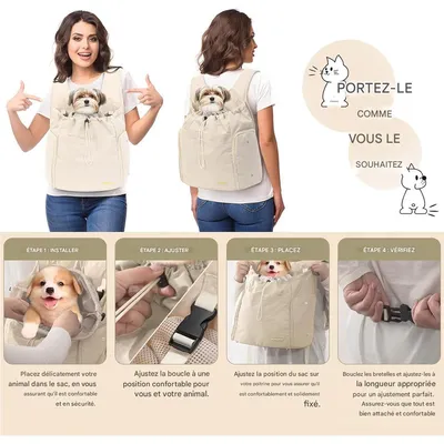 IntiMeg Pré Sac à dos de transport pour chien