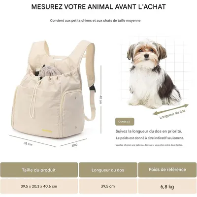 IntiMeg Pré Sac à dos de transport pour chien