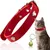 IntiMeg Collier pour chat en cuir rouge IntiMeg Collier pour chat en cuir rouge