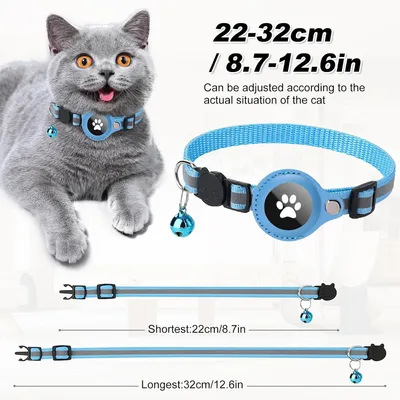 Collier pour Chat et Petits Chiens - Compatible Airtag Apple