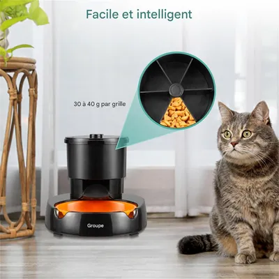 IntiMeg Distributeur de nourriture pour chat
