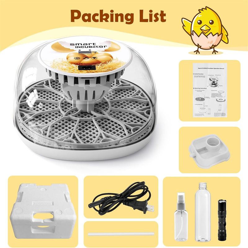 IntiMeg Couveuse automatique pour œufs de 12 places