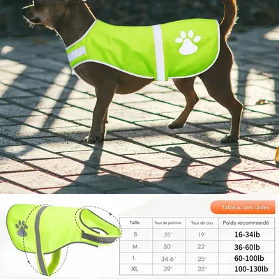 FurryFusion Gilet de sécurité réfléchissant pour chien