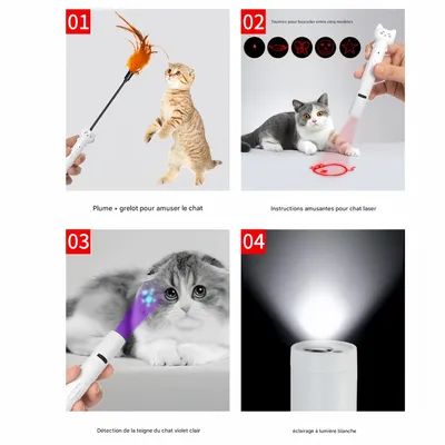 FurryFusion Jouet baguette laser pour chat
