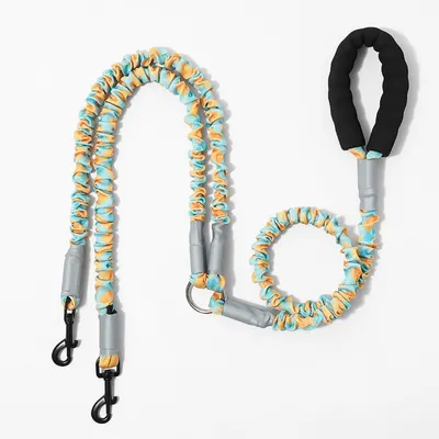 FurryFusion Laisse élastique à double extrémité pour chien