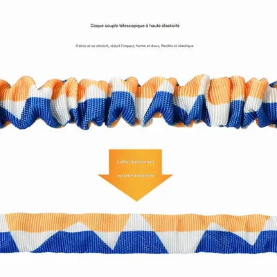 FurryFusion Laisse élastique à double extrémité pour chien