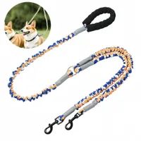 FurryFusion Laisse élastique à double extrémité pour chien