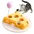 FurryFusion Coffre à jouets interactif pour chat en forme de fromage