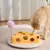 FurryFusion Coffre à jouets interactif pour chat en forme de fromage