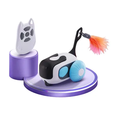 FurryFusion Coche de juguete teledirigido para gatos