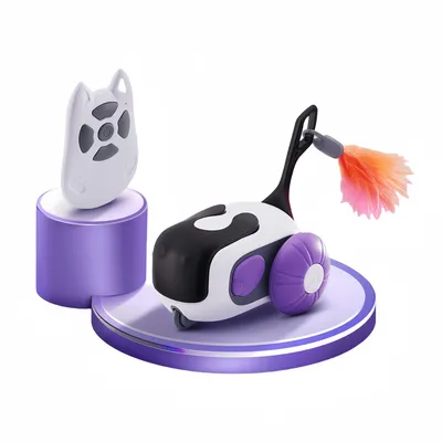 FurryFusion Voiture télécommandée jouet pour chat