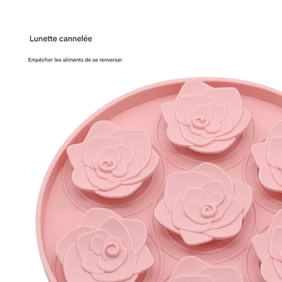 FurryFusion Alfombrilla para lamer con forma de rosa para perros