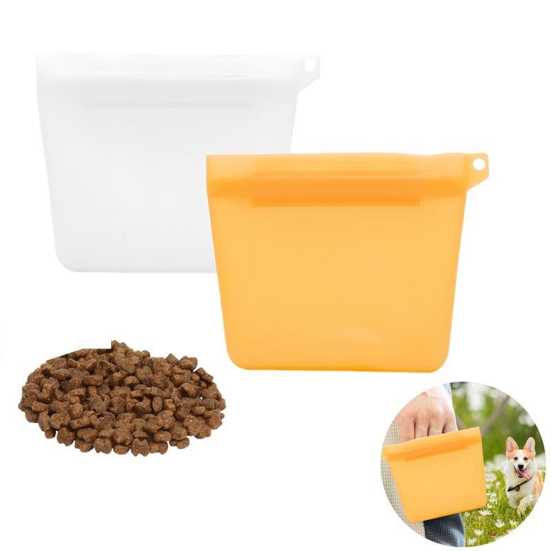 FurryFusion Silikon-Leckerli-Beutel für Hunde, 2er-Pack