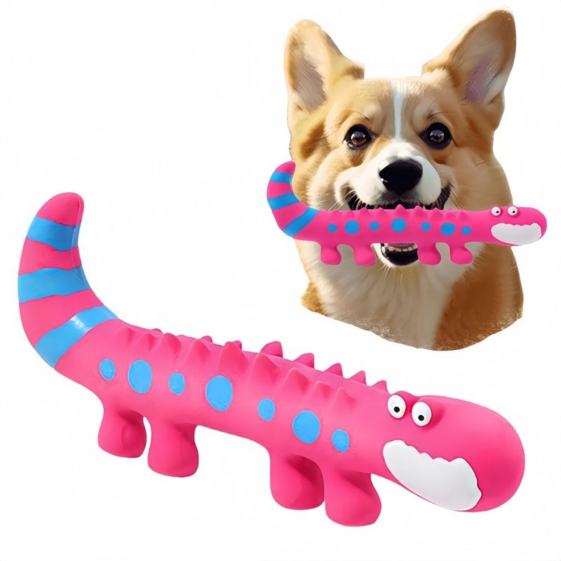 FurryFusion Jouet en latex pour chien en forme de lézard