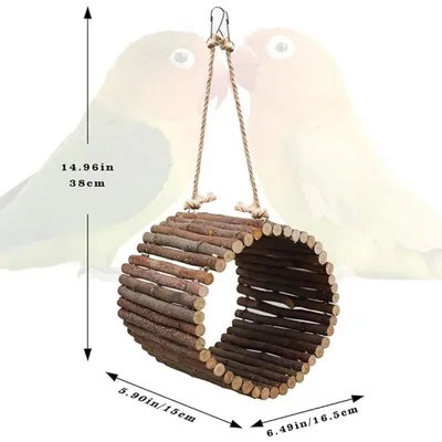 Pet Planet Oiseaux Swing en bois